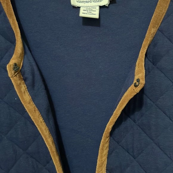 VINEYARD VINES QUILTED BLAZER STYLE LEATHER TRIM JACKET - Picture 6 of 7